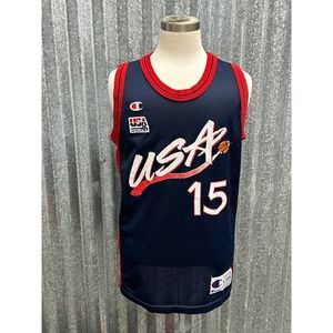 Champion USA Basketball Hakeem Olajuwon #15 Jersey Size: Adult (L) 14-16